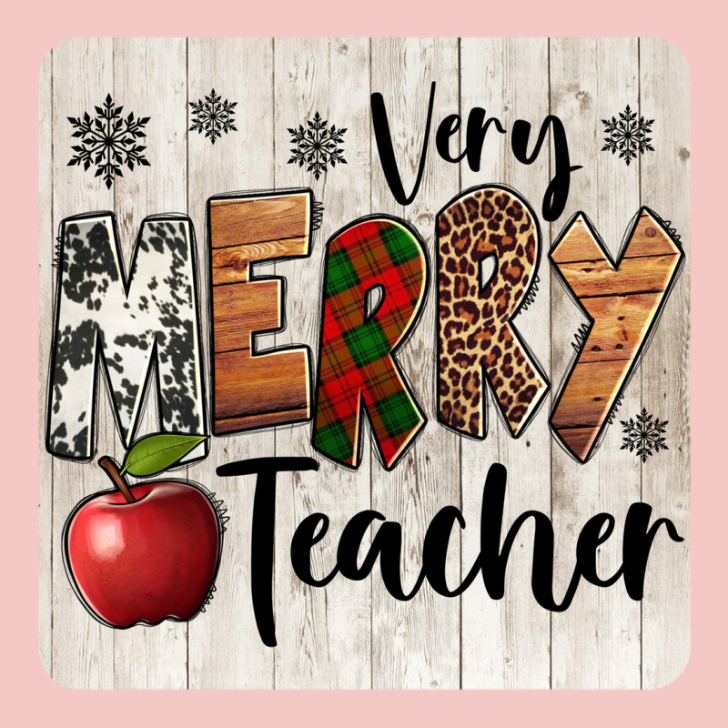 Very Merry Teacher Christmas Coaster Urban Heavy Tee by Jasminsmagicworld | Teevron