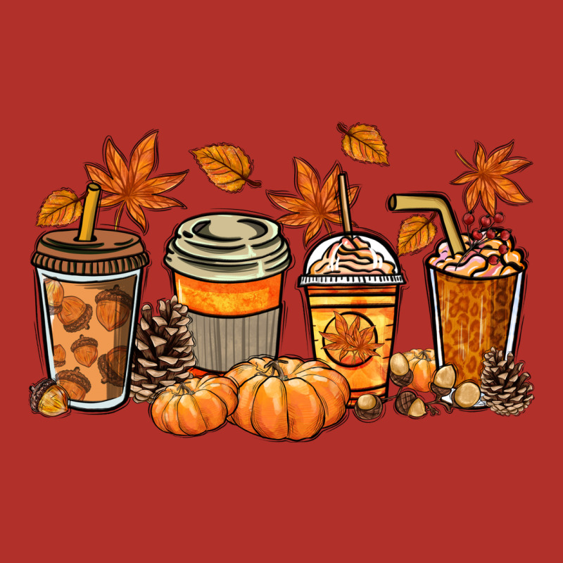 Fall Coffee Cups Premium Hoodie by NancyCooperArtShop | Teevron
