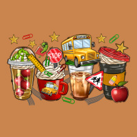 School Bus Coffee Cups Heavyweight Hoodie | Teevron