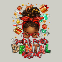 Santa's Favorite Dental Assistant Afro Messy Bun Heavyweight Hoodie | Teevron