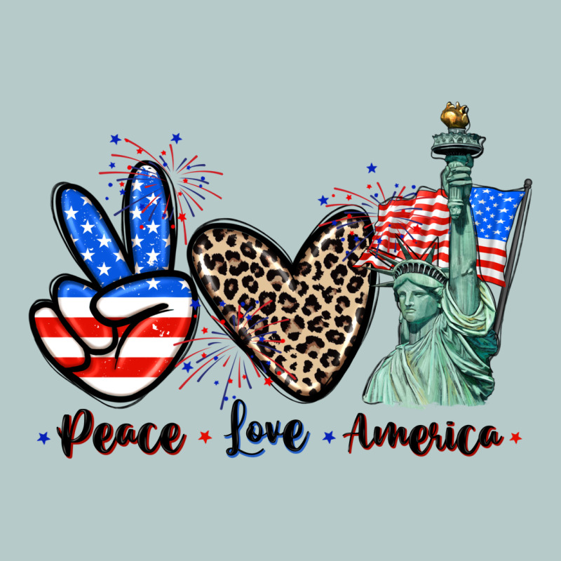 Peace Love America 4th Of July Heavy Core Tee by CowGirlArtShop | Teevron
