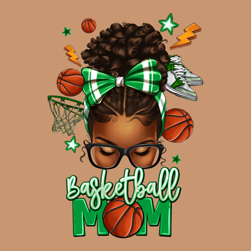 Basketball Mom Afro Messy Bun Heavyweight Hoodie by texasbilliewilder | Teevron