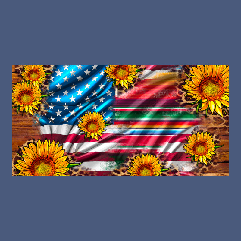 Usa Flag And Serape With Leopard And Sunflowers License Plate Vintage Hoodie by Artiststas | Teevron