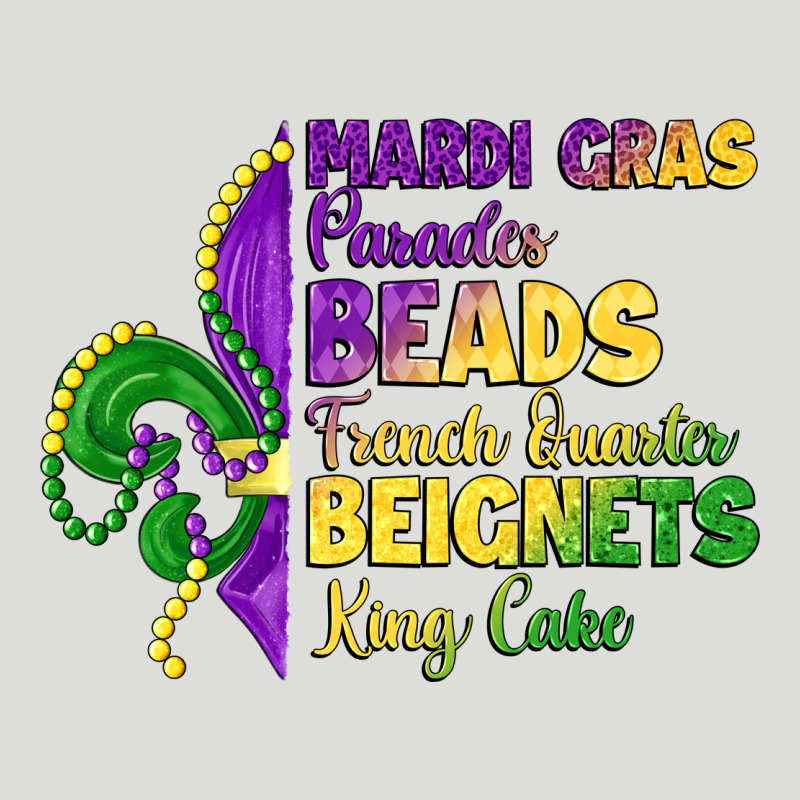 Mardi Gras Parades Beads French Quarter Beignets K Zipper Hoodie by LillyAllenDesigns | Teevron