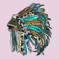 Indian Feather Headdress With Western  Patterns Ladies Tee | Teevron
