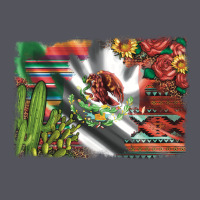 Mexico Flag Sunflowers Roses And Cactus With Serape Aztec And Leopard Vintage Hoodie | Teevron