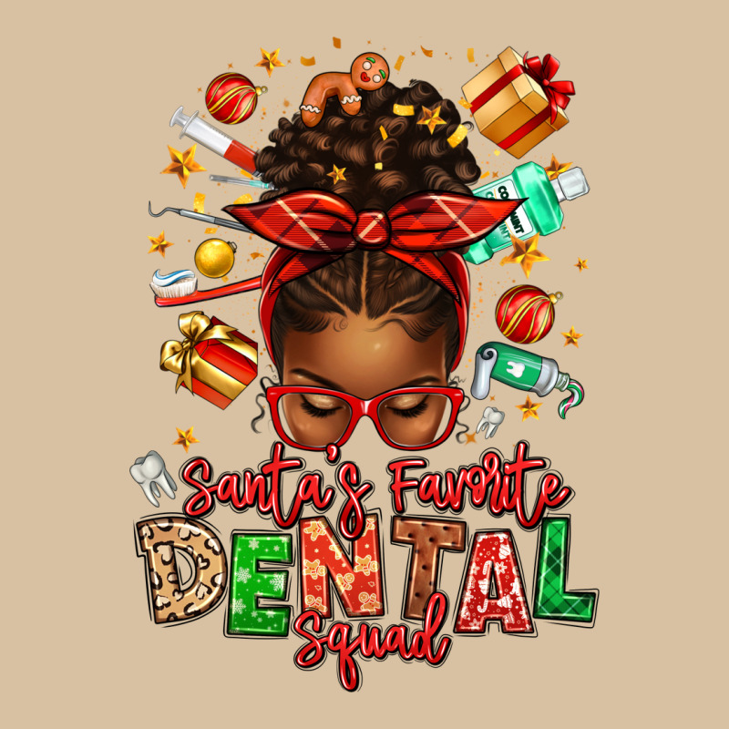 Santa's Favorite Dental Squad Afro Messy Bun Heavyweight Hoodie by texasbilliewilder | Teevron