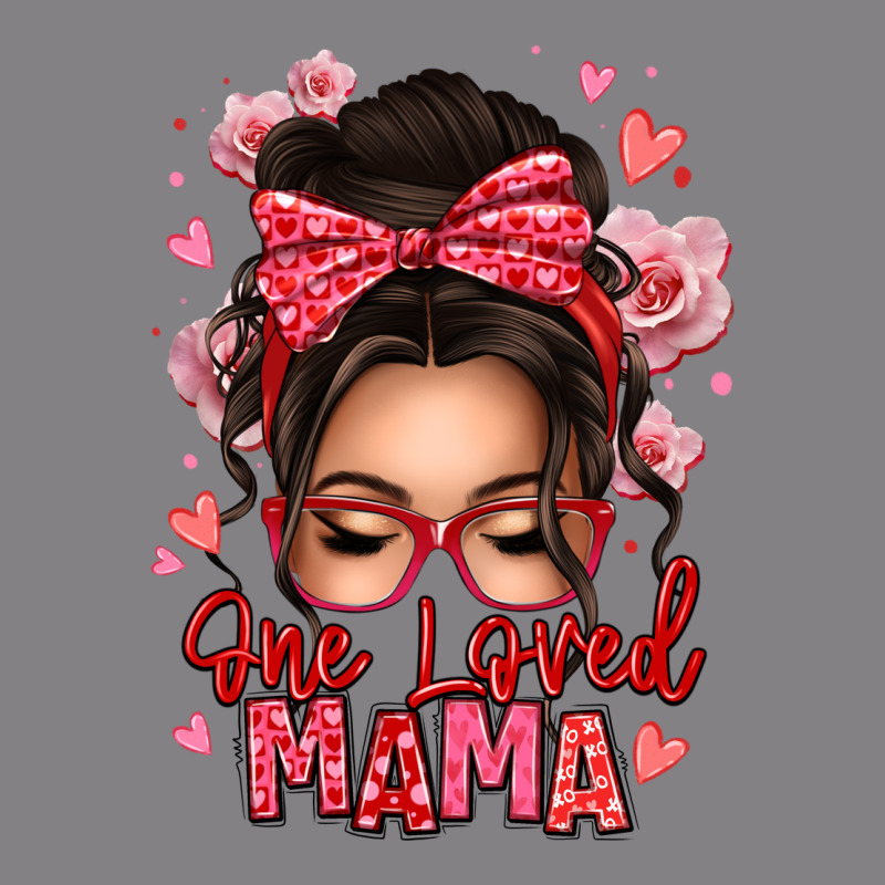 One Loved Mama Messy Bun Heavyweight Hoodie by texasbilliewilder | Teevron