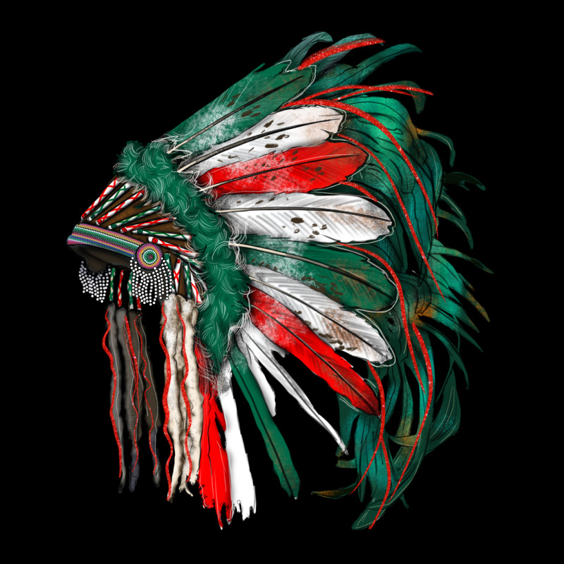 Mexican Flag Indian Headdress Ladies Tee by RanaPortraitStore | Teevron