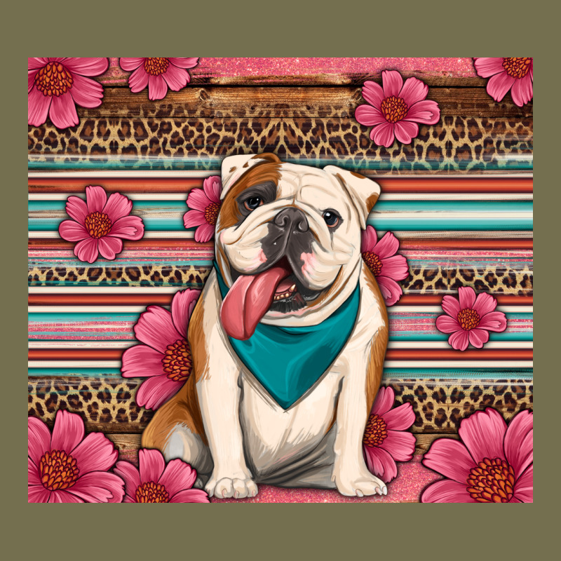 British Bulldog Floral Serape Tumbler Vintage Hoodie by Artiststas | Teevron