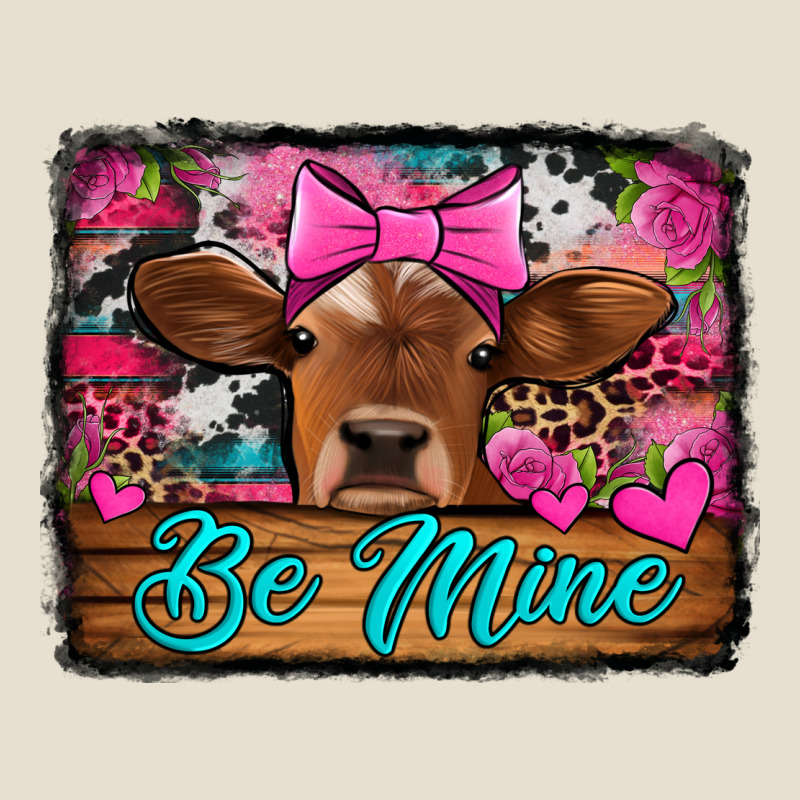 Be Mine Valentine's Day Cow Urban Heavy Tee by Jasminsmagicworld | Teevron