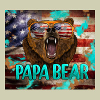 Papa Bear American Flag  Tumbler Heavy Core Tee | Teevron