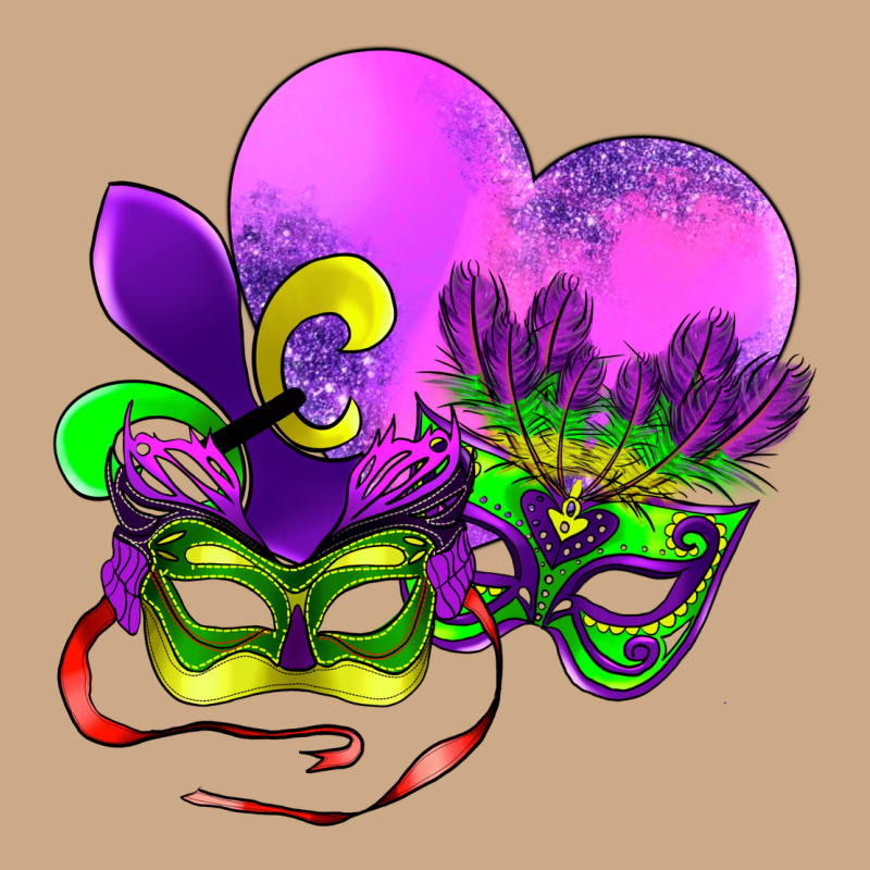 Mardi Gras Heart And Mask Vintage Hoodie by AdoDesignShop | Teevron