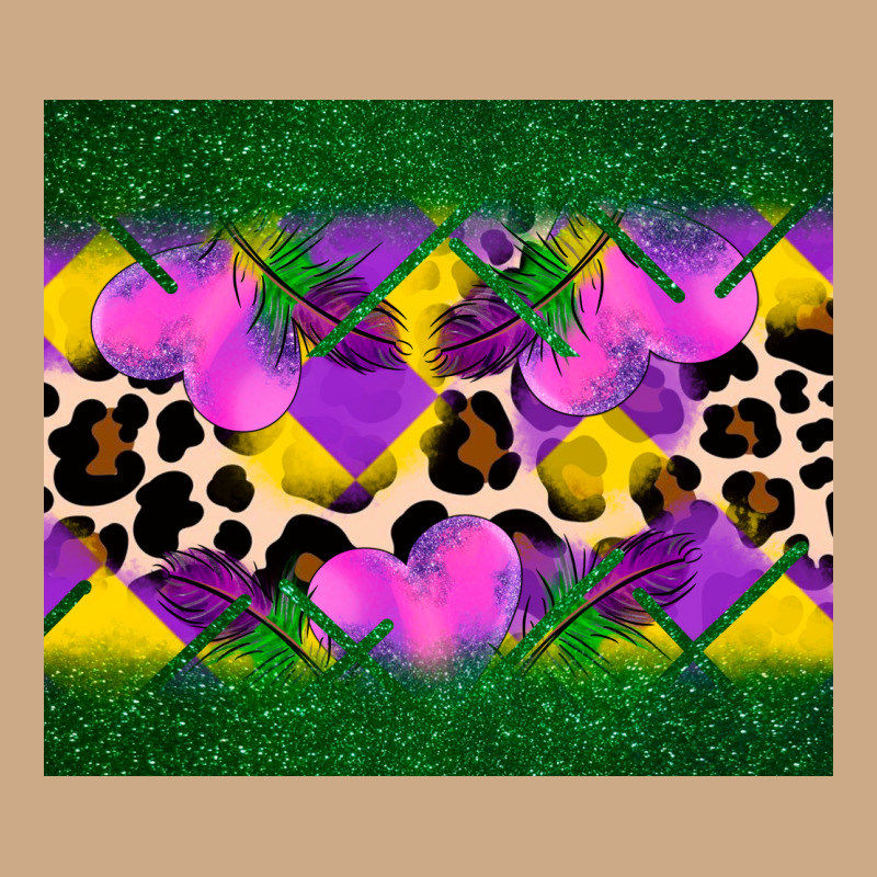 Mardi Gras Leopard And Heart Vintage Hoodie by AdoDesignShop | Teevron