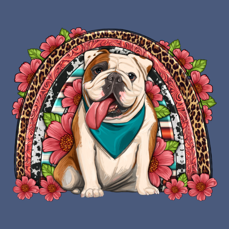 English Bulldog Floral Rainbow Vintage Hoodie by Artiststas | Teevron