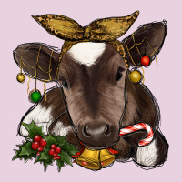 Christmas Baby Cow Ladies Tee | Teevron