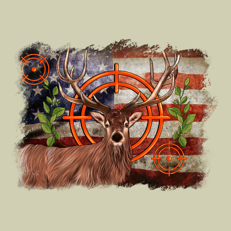 Deer Hunting Target American Flag  Background Heavy Core Tee by BarkalooDesign | Teevron