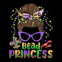 Bead Princess Messy Bun Mardi Gras Long Sleeve Tee | Teevron
