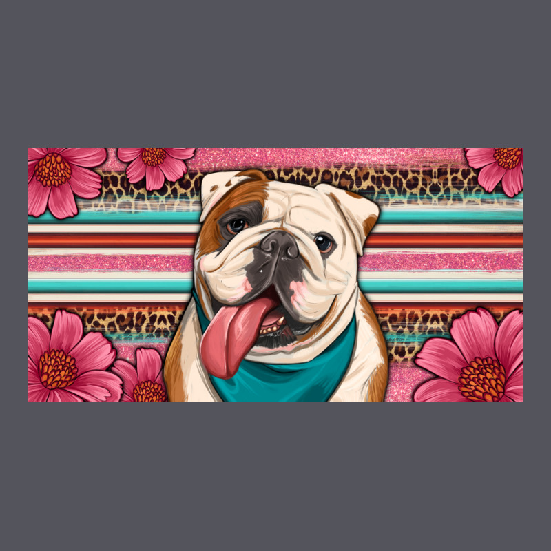English Bulldog Floral License Plate Vintage Hoodie by Artiststas | Teevron