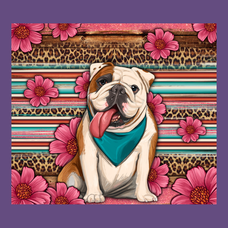 British Bulldog Floral Serape Vintage Hoodie by Artiststas | Teevron