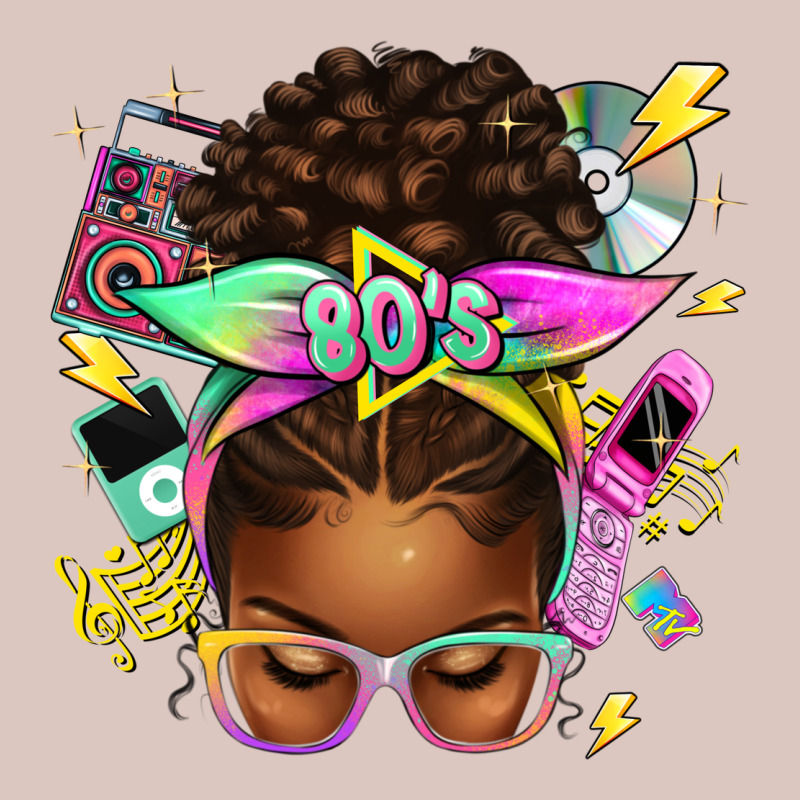 80's Babe Afro Messy Bun Premium Hoodie by texasbilliewilder | Teevron