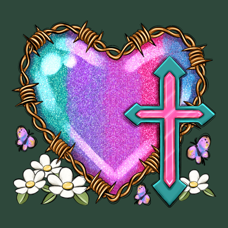 Easter Cross Heart La Zipper Hoodie by LillyAllenDesigns | Teevron