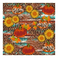 pumpkin plaid sunflower seamless | Teevron