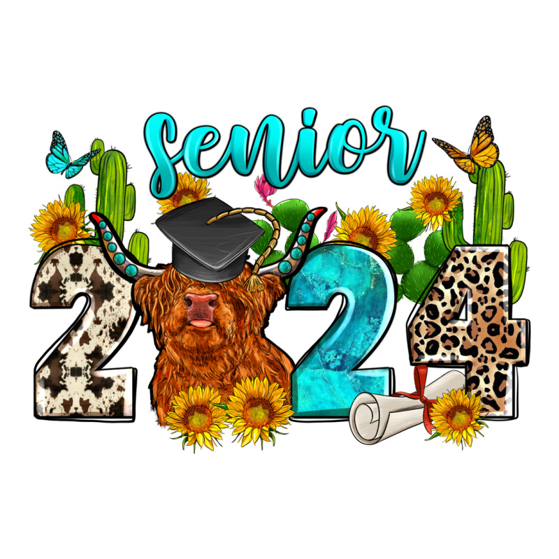Senior 2024 Cow Ladies Tee by Zillion Design Studio | Teevron