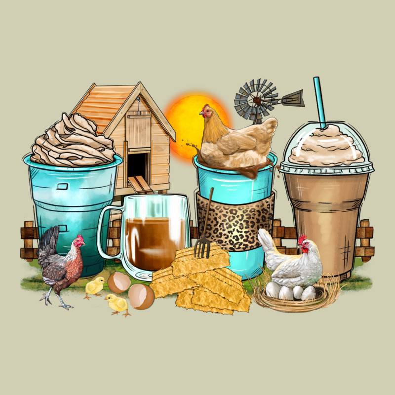 Chicken Coffee Cups Heavy Core Tee by Zillion Design Studio | Teevron