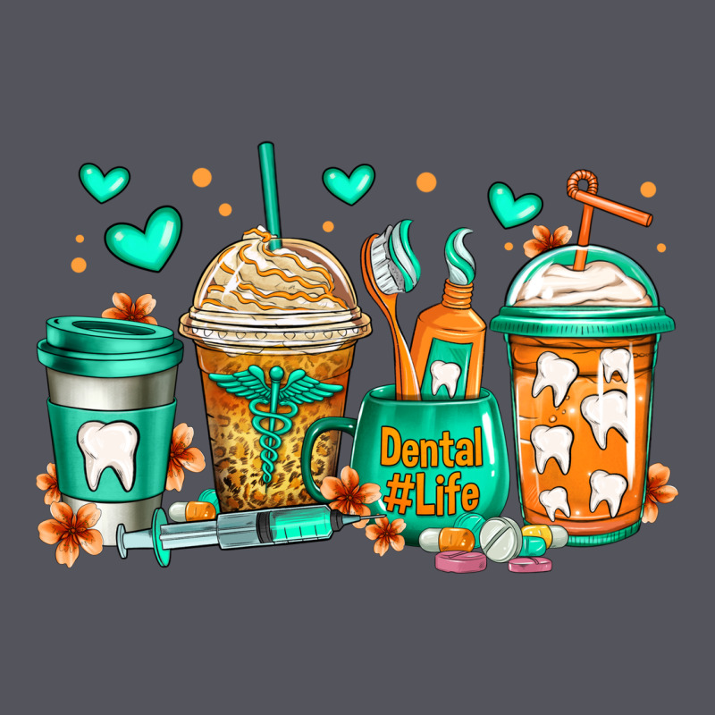 Dental Life Coffee Cups Vintage Hoodie by Jasminsmagicworld | Teevron
