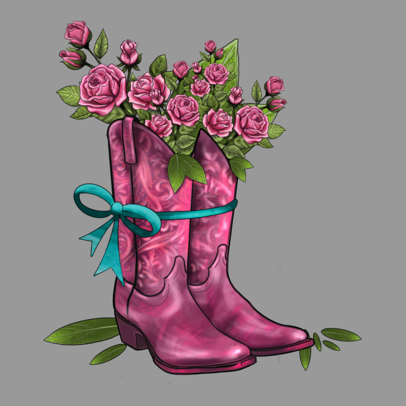 Valentines Day Western Boots And Roses Vintage Hoodie by AdoDesignShop | Teevron