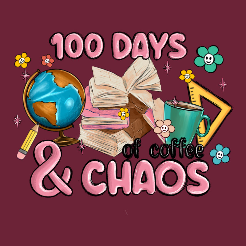 100 Days Of Coffe And Chaos Long Sleeve Tee by MaliasSmallBusiness | Teevron