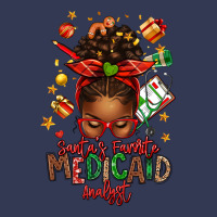 Santa's Favorite Medicaid Analyst Afro Messy Bun Heavyweight Hoodie | Teevron