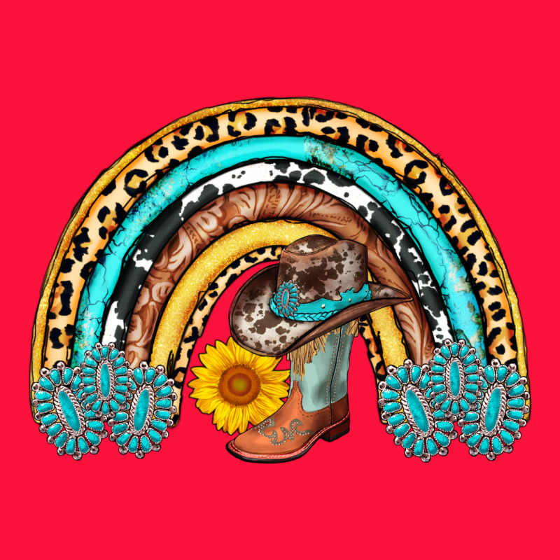 Cowboy Boots And Hat Rainbow Classic Tee by AdoDesignShop | Teevron