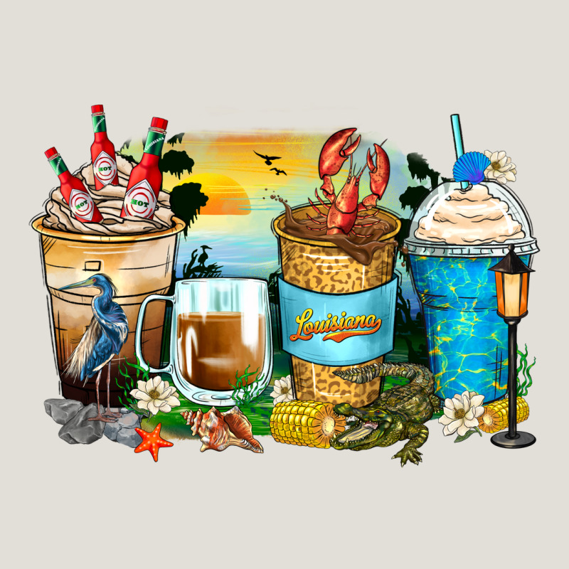 Louisiana Coffee Cups Heavy Core Tee by Zillion Design Studio | Teevron