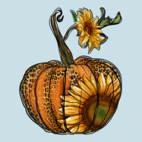 Pumpkin With Sunflower Ladies Tee | Teevron