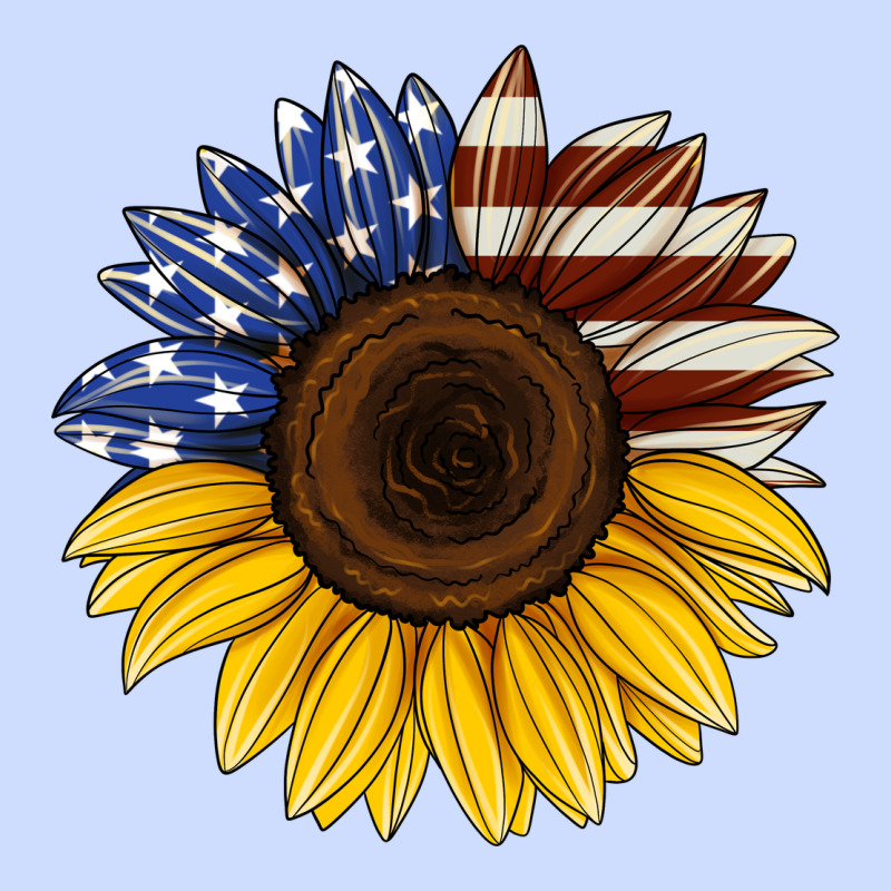 American Flag Sunflower Urban Heavy Tee by Jasminsmagicworld | Teevron