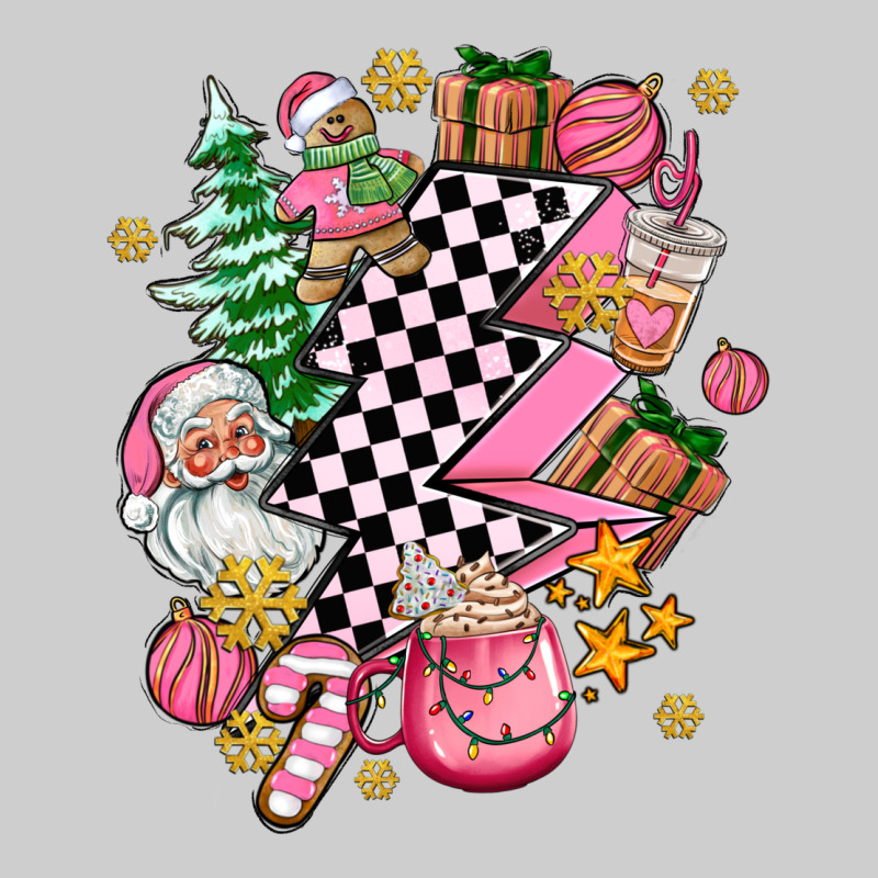 Pink Christmas Lightning Bolt Premium Tee by AdoDesignShop | Teevron
