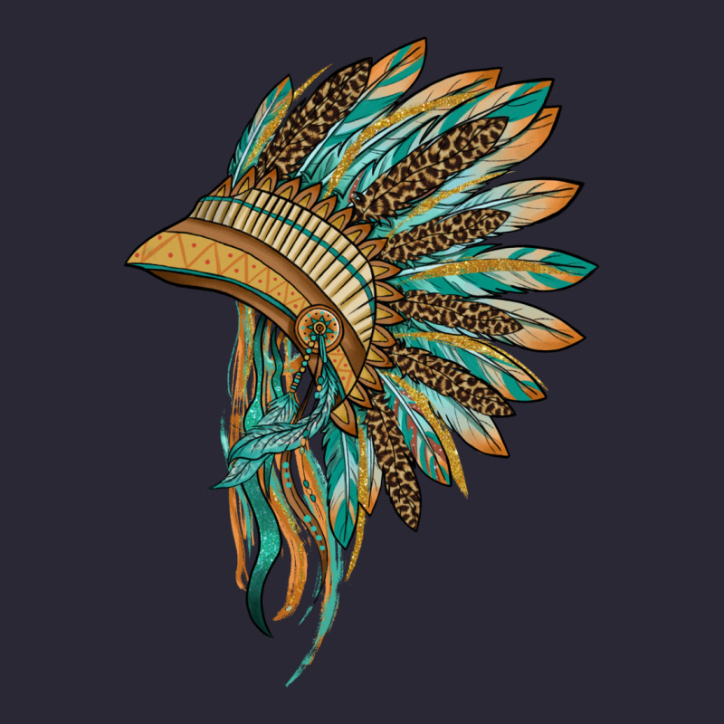 Indian Leopard Headdress Blue Vintage Tee by BarkalooDesign | Teevron