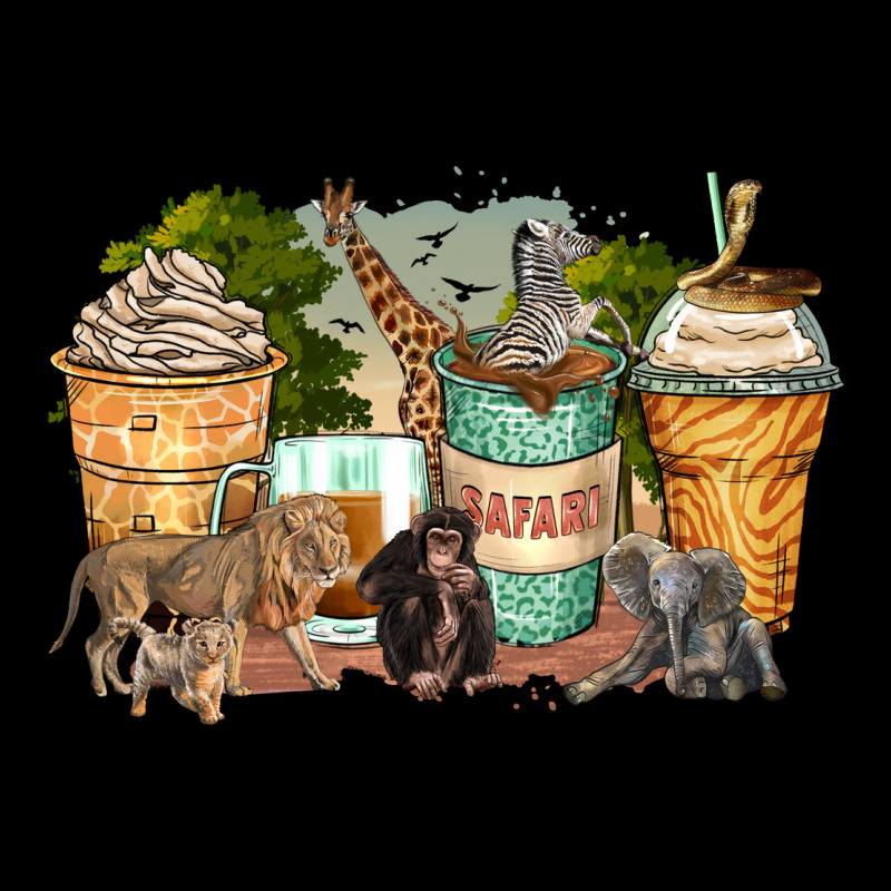 Safari Animals Coffee Cups Heavy Core Tee by Zillion Design Studio | Teevron