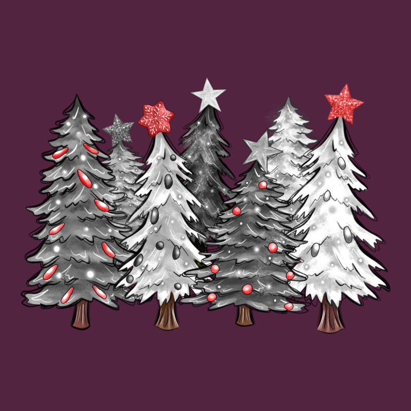 Black And White Christmas Trees With Lights Urban Hoodie by FaDigitalArtStudio | Teevron