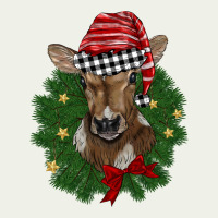 Christmas Wreath Baby Calf Urban Heavy Tee | Teevron