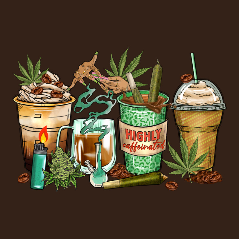Highly Caffeinated Coffee Cups Heavy Core Tee by Zillion Design Studio | Teevron