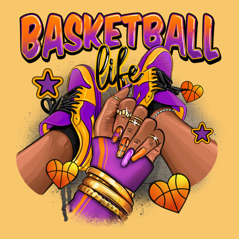 Basketball Life Afro Girl Sneakers Vintage Hoodie by RanaPortraitStore | Teevron