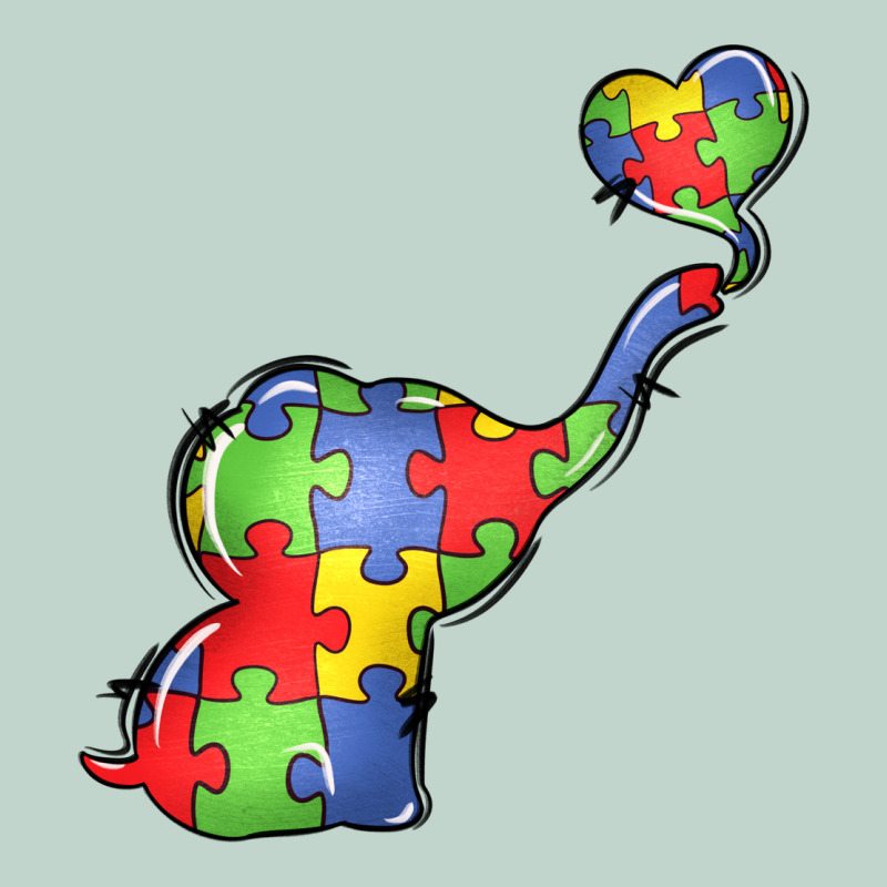 Autism Awareness Elephant Zipper Hoodie by LillyAllenDesigns | Teevron