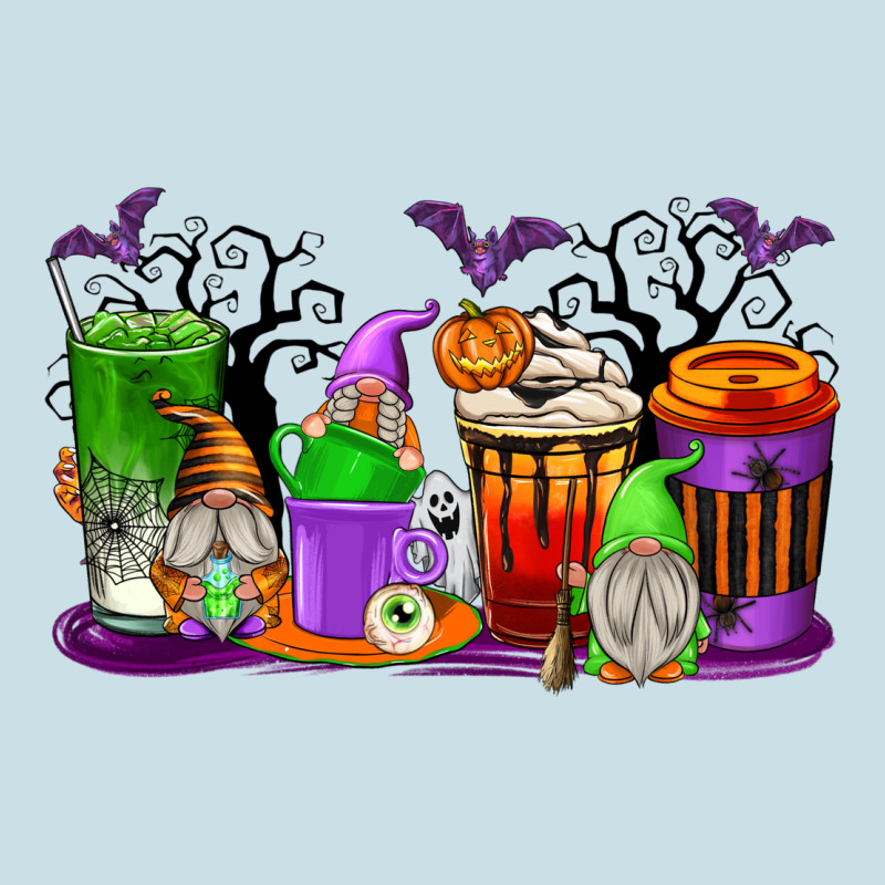 Halloween Gnomes Coffee Cups Ladies Tee by texasbilliewilder | Teevron