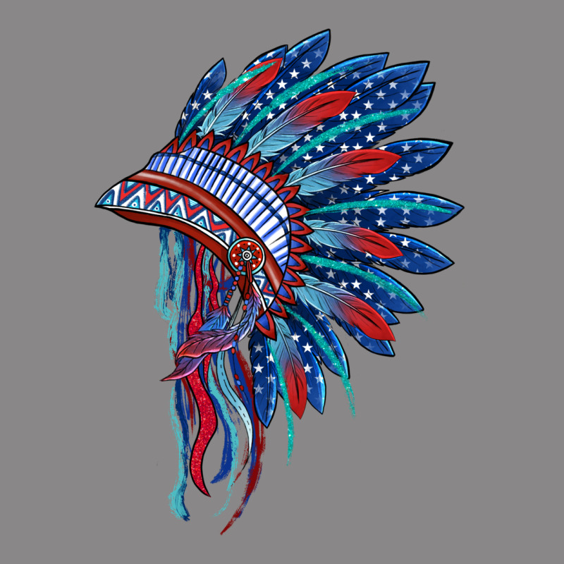 Indian Headdress With American Flag Vintage Tee by BarkalooDesign | Teevron