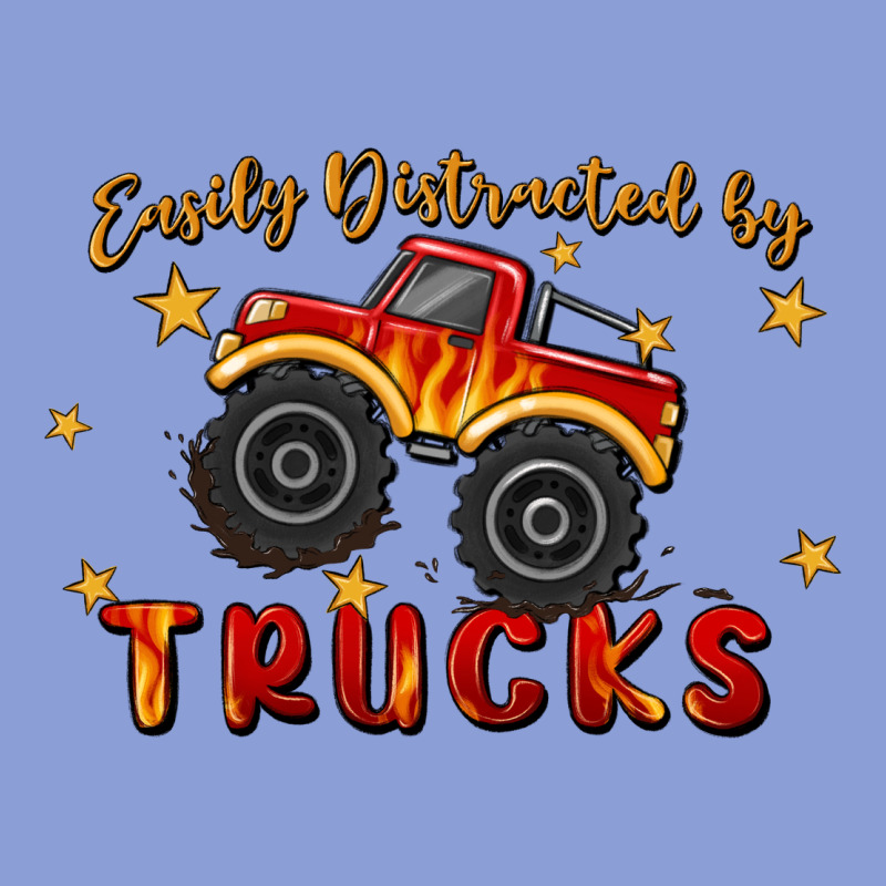 Easily Distracted By Trucks Long Sleeve Tee by MaliasSmallBusiness | Teevron