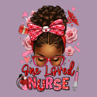 One Loved Nurse Afro Messy Bun Heavyweight Hoodie | Teevron