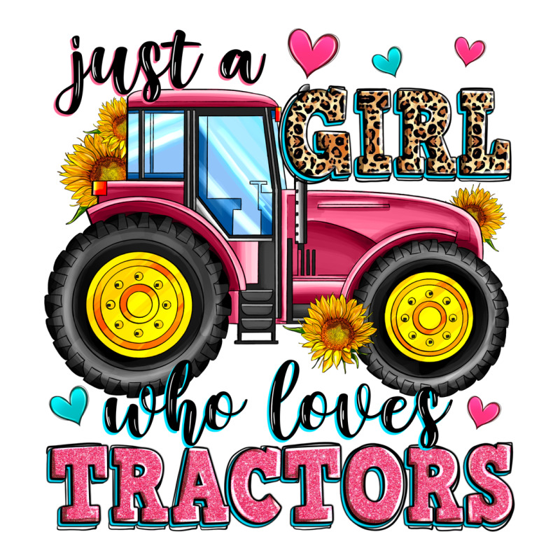 Just A Girl Who Loves Tractors Ladies Tee by Zillion Design Studio | Teevron